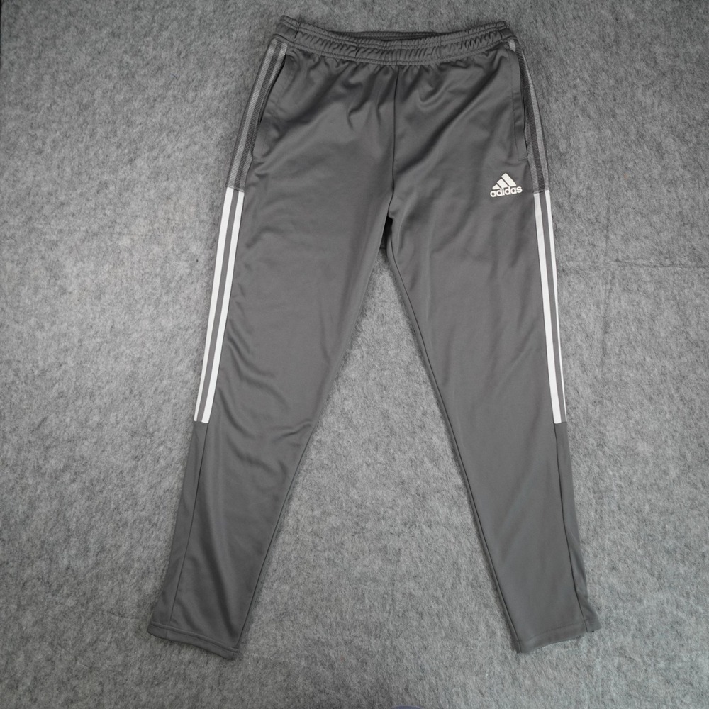 Adidas Pants Mens Large Gray Tiro 21 Track Primegreen GJ9868 Tapered Zip Ankle
